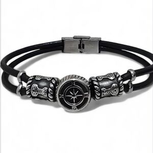 Men's leather bracelet, Nautical Bracelet, Genuine Leather